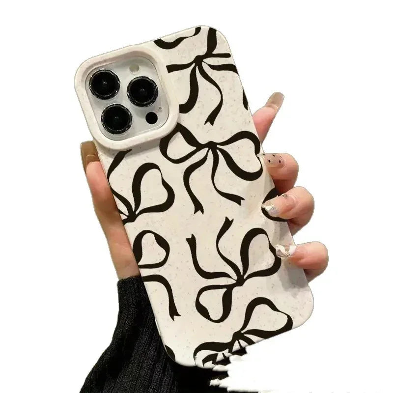 Stylish Black Bow iPhone Case - Viexta