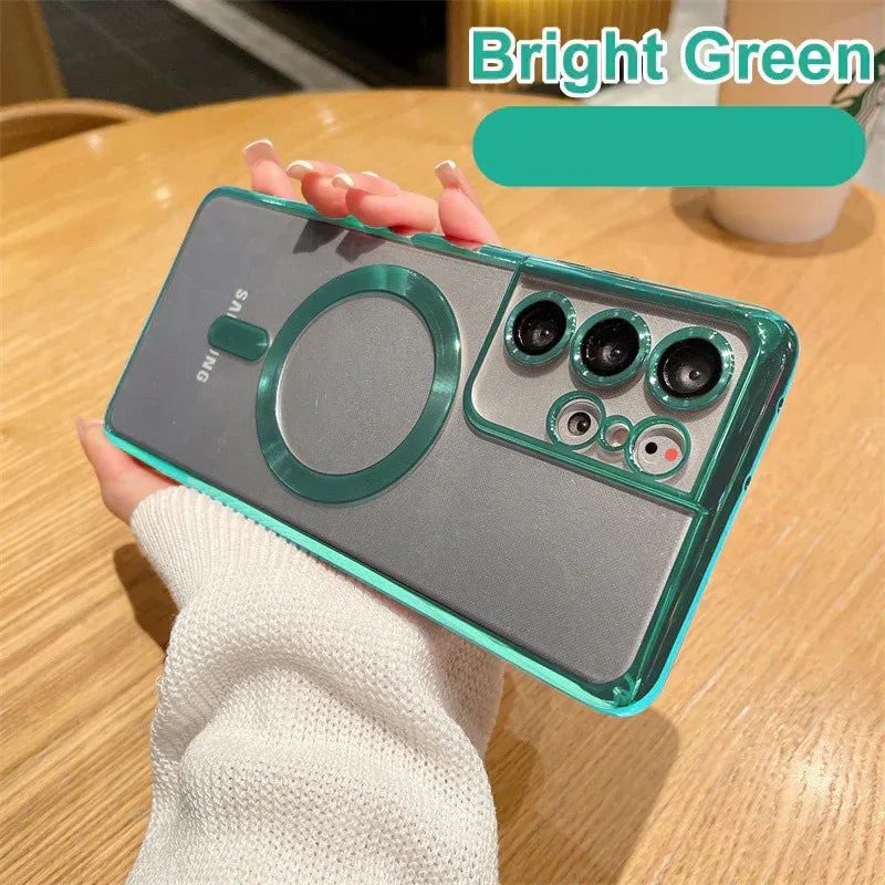 Magnetic S23FE Electroplating Lens Samsung Protective Cover - Viexta