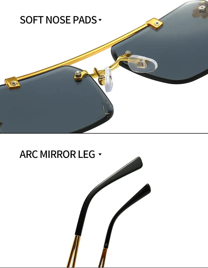 Trendy Double Beam Trimmed Sunglasses - Viexta