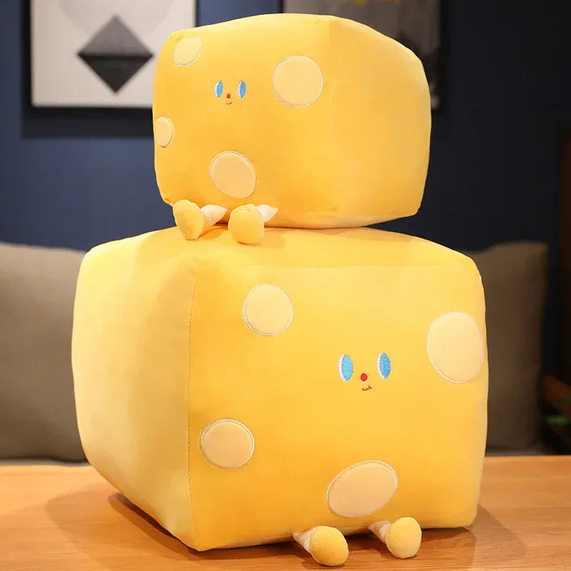 Children's Cube Butter And Cheese Pillow Plush Toys - Viexta
