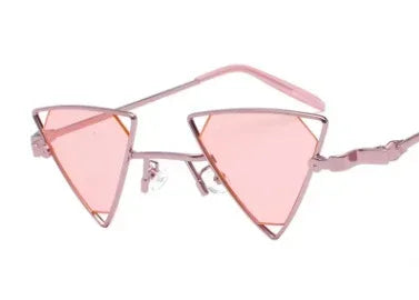 Punk wind triangle hollow sunglasses - Viexta
