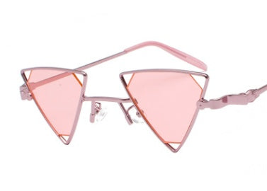 Punk wind triangle hollow sunglasses