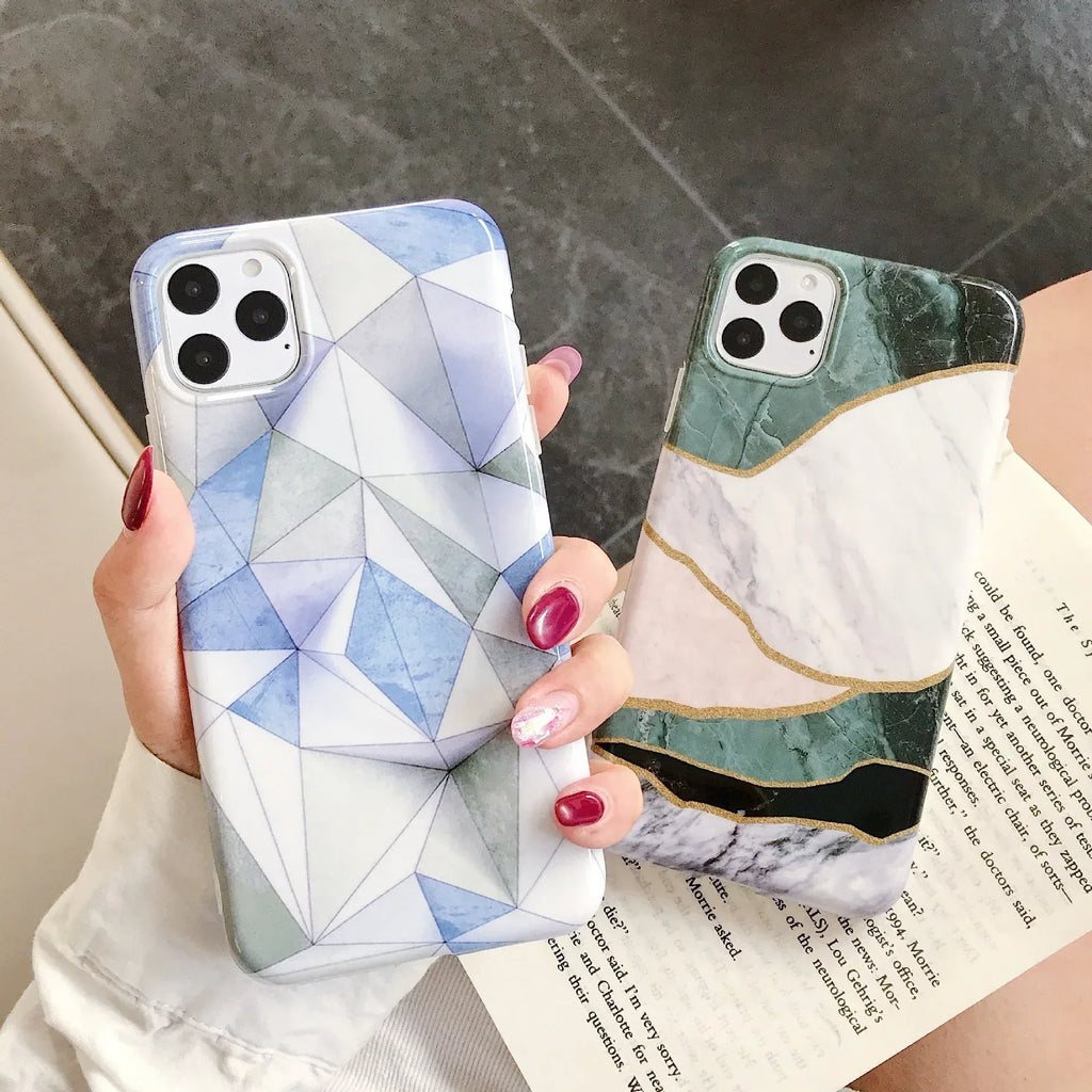 Geometric Marble Cases for IPHONE - Viexta