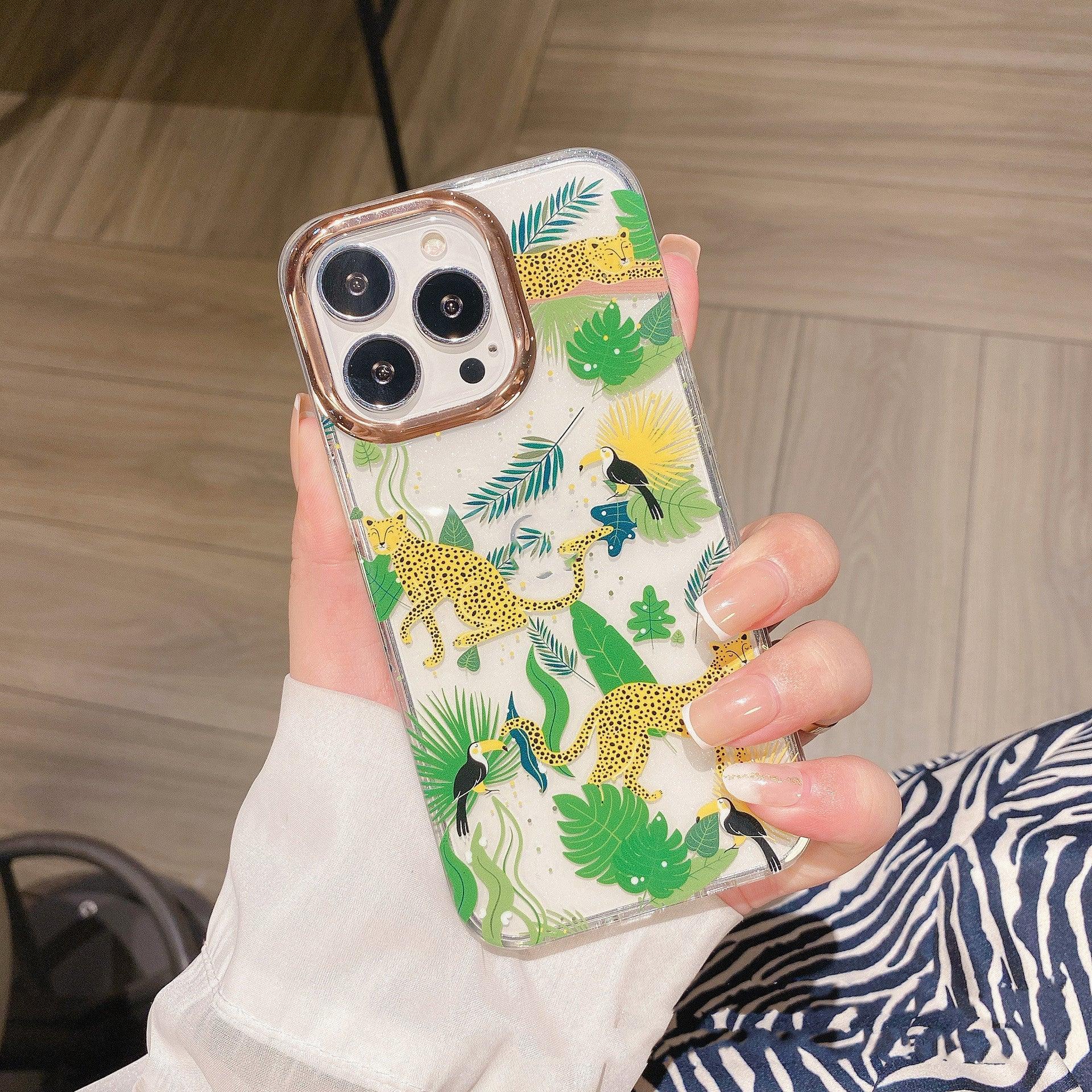 Transparent Flower Double-sided Laminated iPhone Case - Viexta