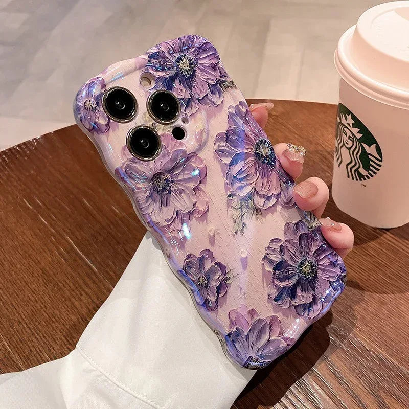 oil-painting-flower-lanyard-phone-case - Viexta