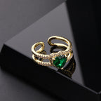 Vintage Emerald Zircon Ring