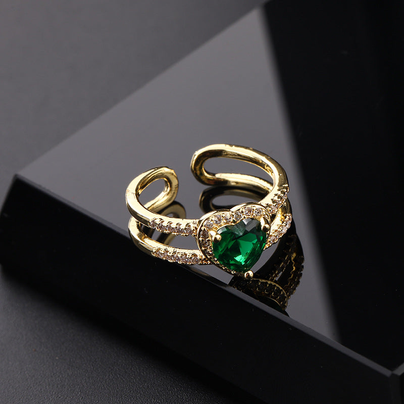 Vintage Emerald Zircon Ring