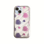 blue-heart-transparent-iphone-case - Viexta