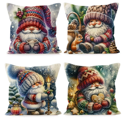 Living Room Sofa Decoration Christmas Cartoon Pillow Cover