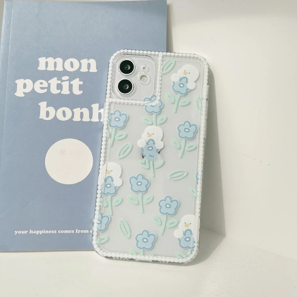 Peace Whitish Blue iPhone Transparent Case - Viexta
