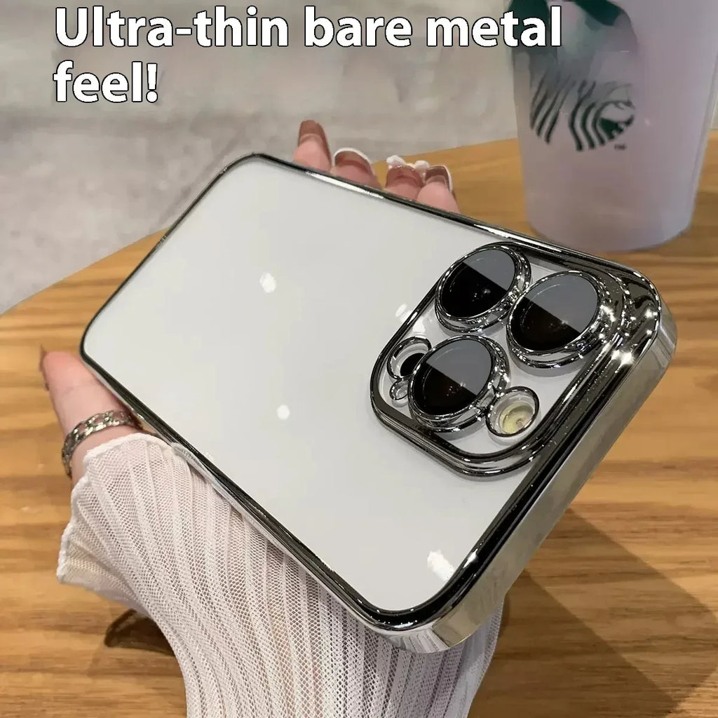 Dustproof Net Transparent Plating IPhone Case - Viexta