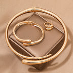 glossy-womens-collar-bracelet-ring-jewelry-suit