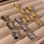 Stainless Steel Irregular Pendants Earrings