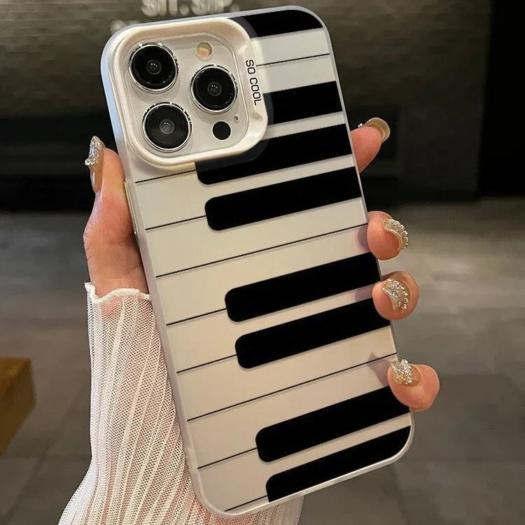 Black And White Piano Key-themed iPhone Case