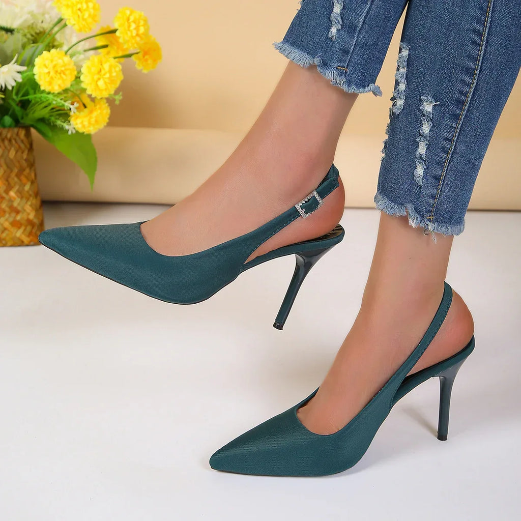 Buckle Stiletto High Heels - Viexta