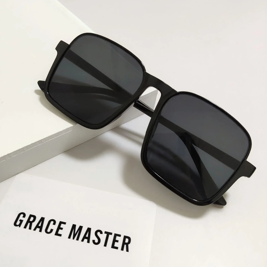 Women's Retro Square Semi-rimless Sunglasses - Viexta