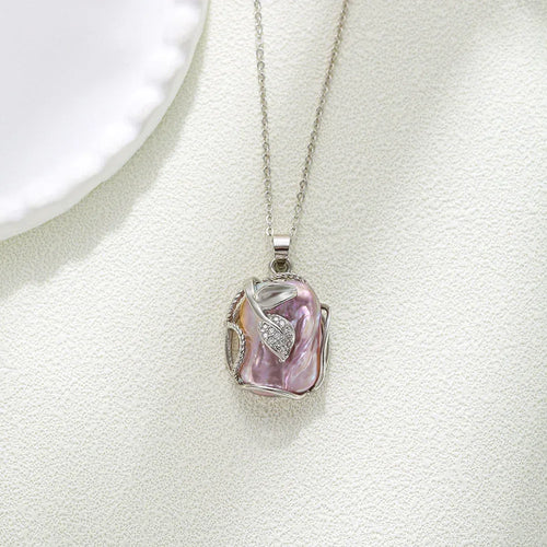 Baroque Pendant Pearl Necklace - Viexta
