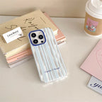 Versatile Blue Striped Bow iPhone Case - Viexta