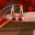 High-grade Pearl Zircon Earrings - Viexta