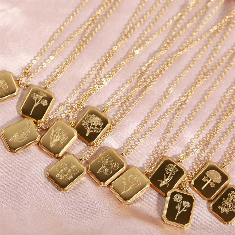 Birth Flower Necklace - Viexta