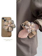 Purple Lace Floral Wristband iPhone Case - Viexta