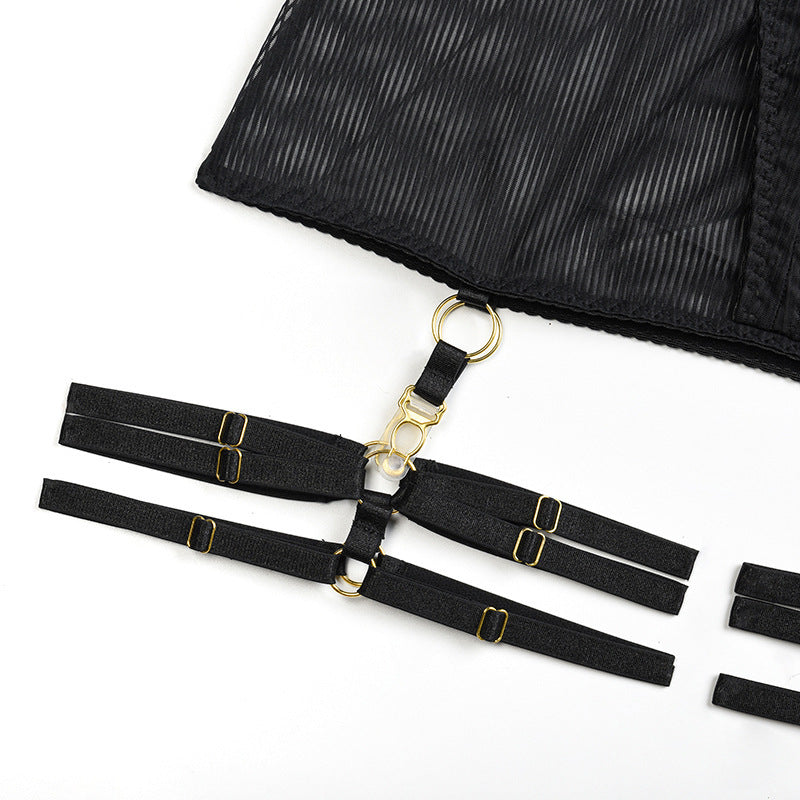 womens-striped-mesh-lingerie