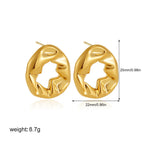 18k-gold-balloon-fold-irregular-texture-earrings