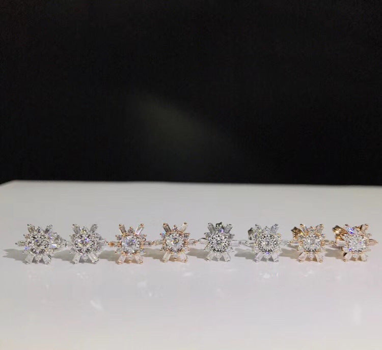 18k white gold diamond earrings