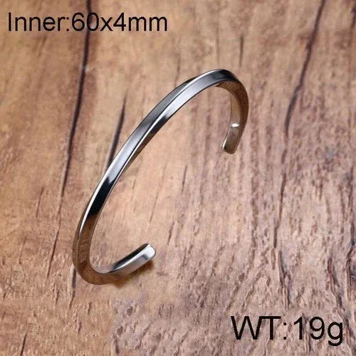 Square Twisted Stainless Steel Bracelet - Viexta