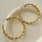 Retro Hong Kong Golden Versatile Earrings - Viexta