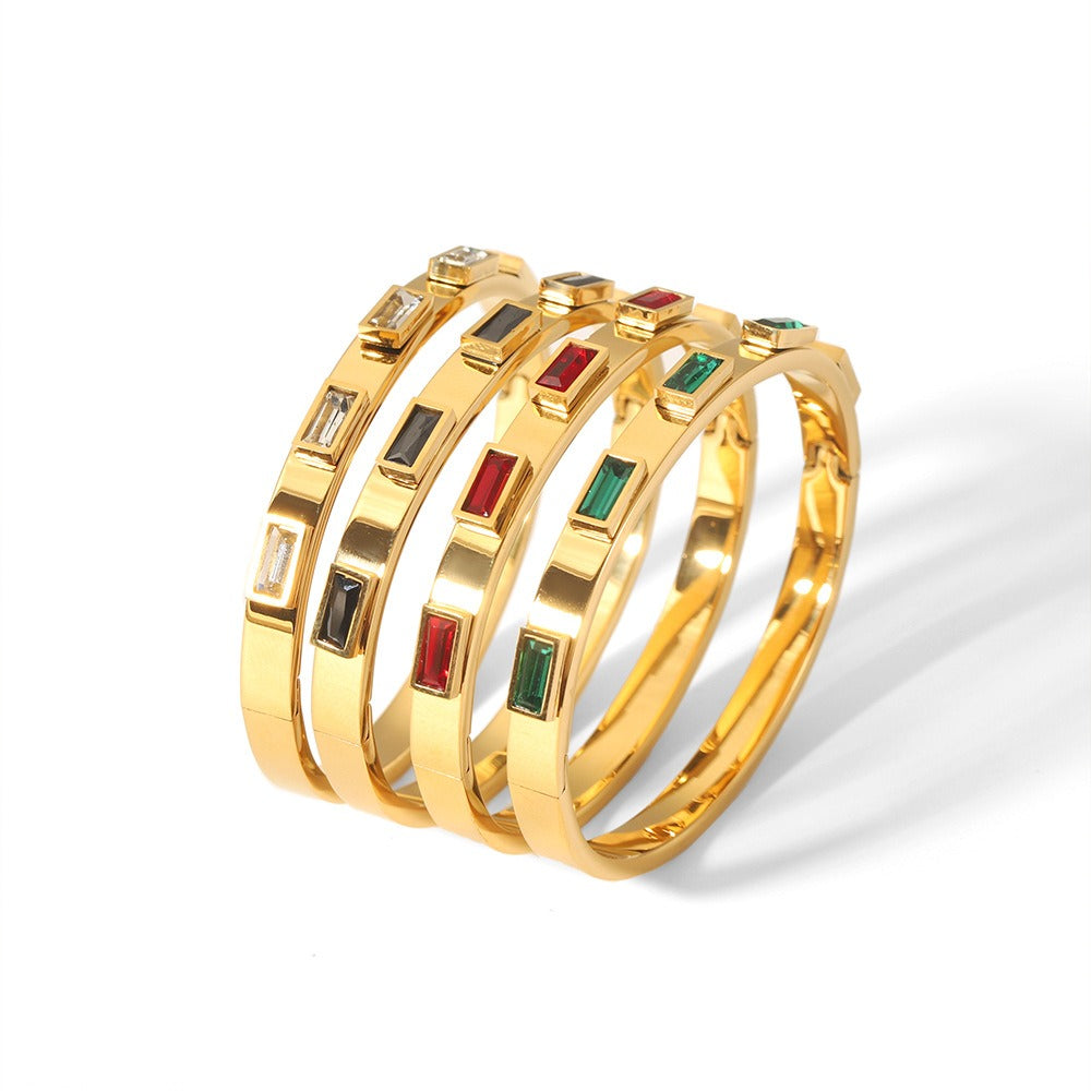 Stainless Steel Zircon Bracelet