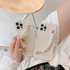 Silicone Pearl Chain Shockproof iPhone Case - Viexta