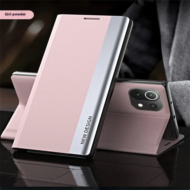 Electroplated Bracket Magnetic Window Holster iPhone case - Viexta