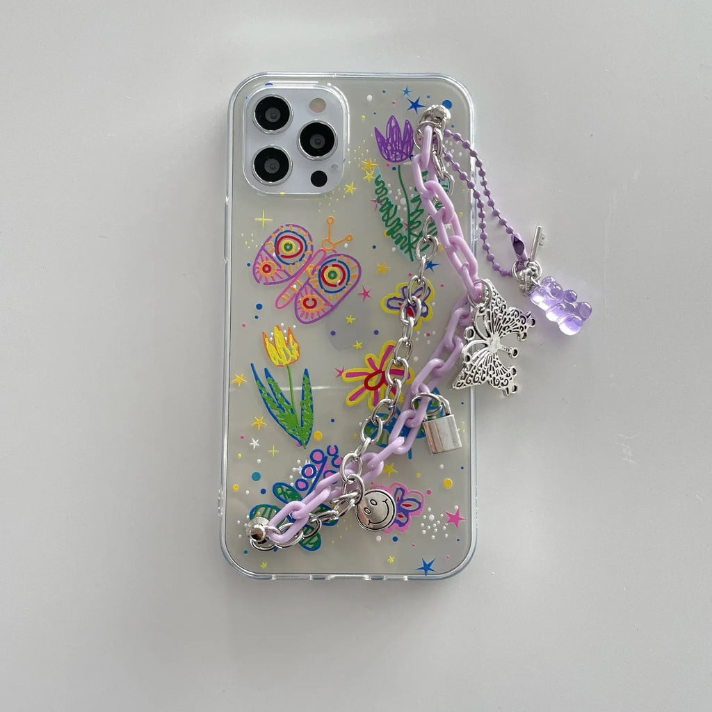 Purple Butterfly Bracelet iPhone Case - Viexta