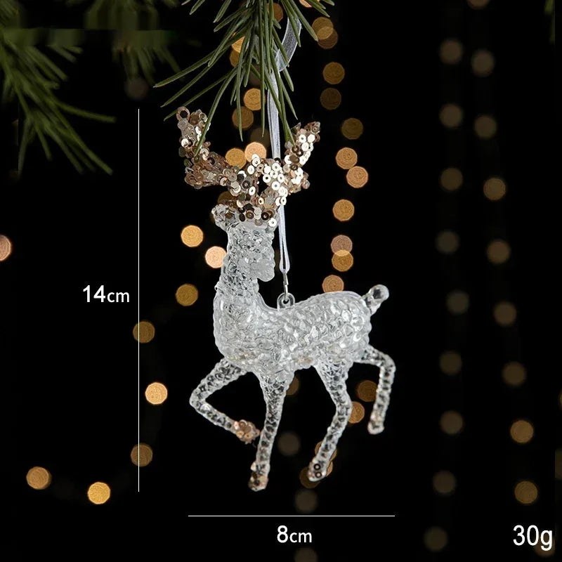 Christmas Decorations Sequins Acrylic Transparent Pendant - Viexta