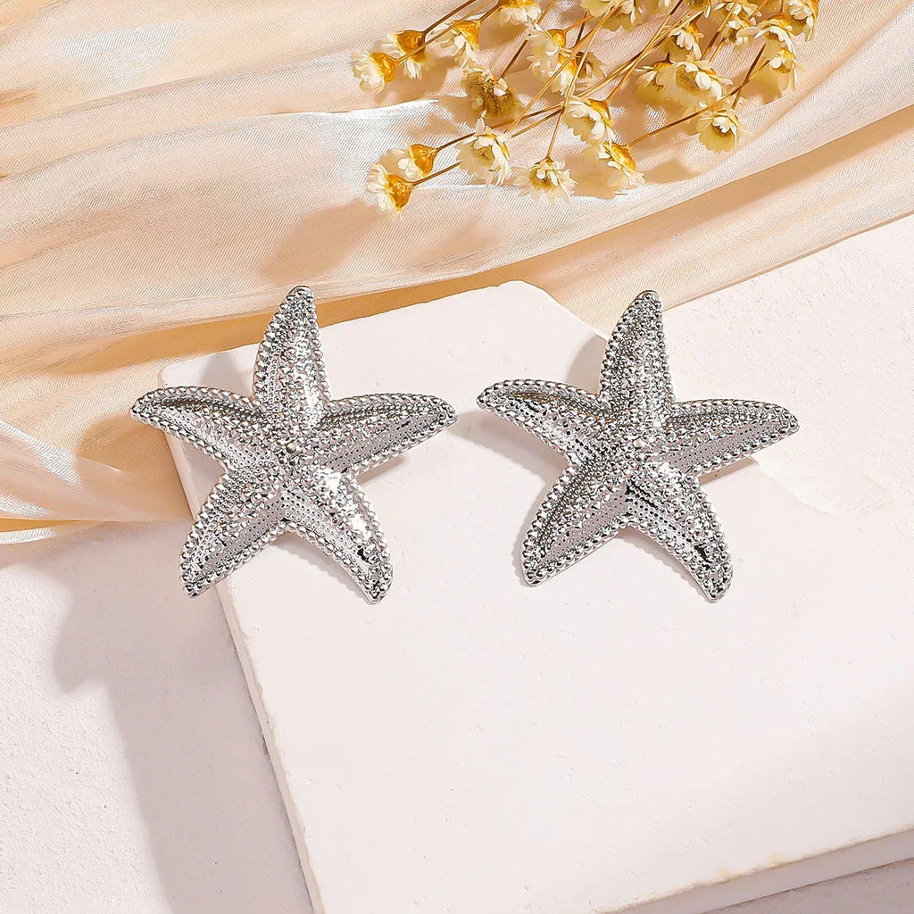 Ocean Exaggerated Star Ear Studs - Viexta