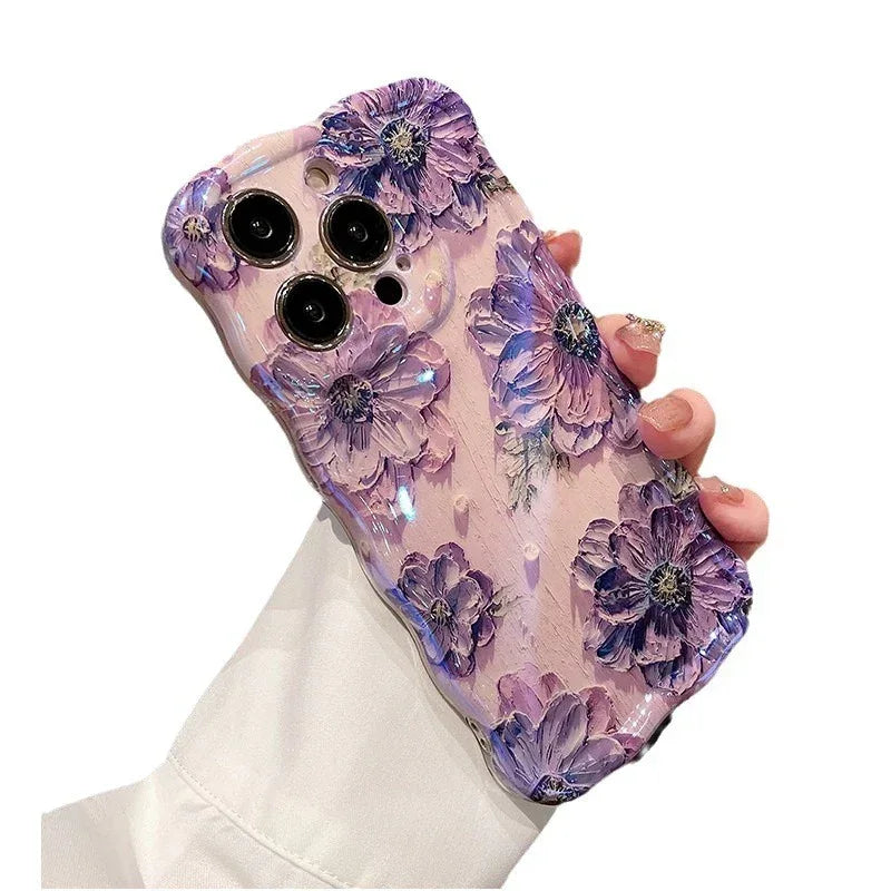oil-painting-flower-lanyard-phone-case - Viexta