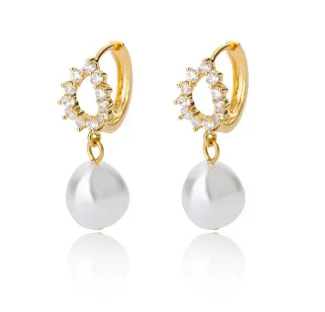 Microset Zircon Square Hoop Earrings - Viexta