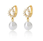 Microset Zircon Square Hoop Earrings - Viexta