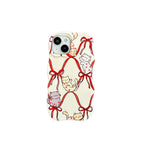 Two-in-one Ribbon Heart Cat iPhone Case - Viexta