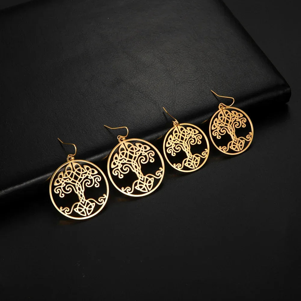 Vintage World Tree Earrings - Viexta