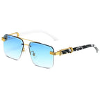 Semi-rimless Square Sunglasses - Viexta
