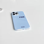 Wind Niche Light Blue Film Shell iPhone case - Viexta