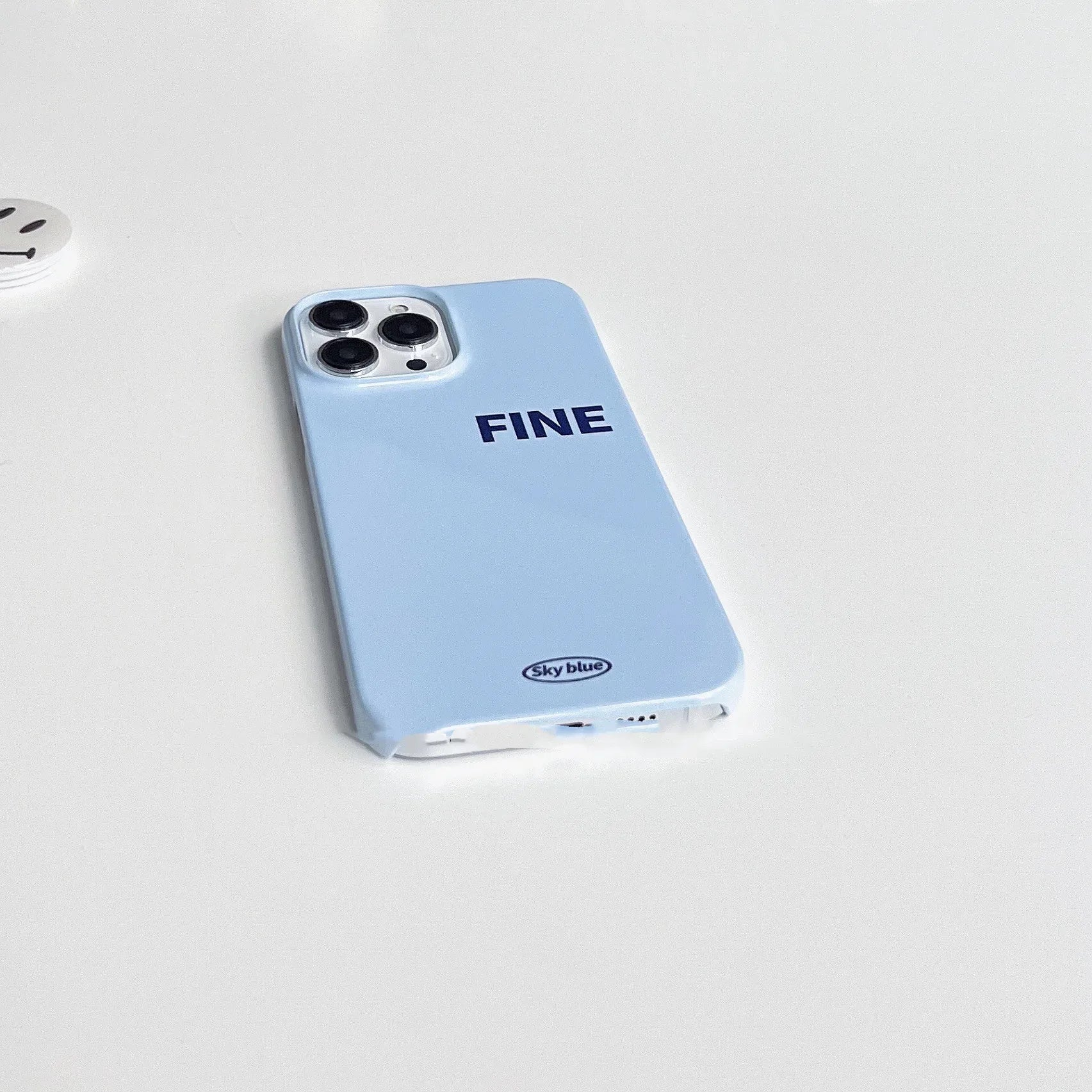 Wind Niche Light Blue Film Shell iPhone case - Viexta