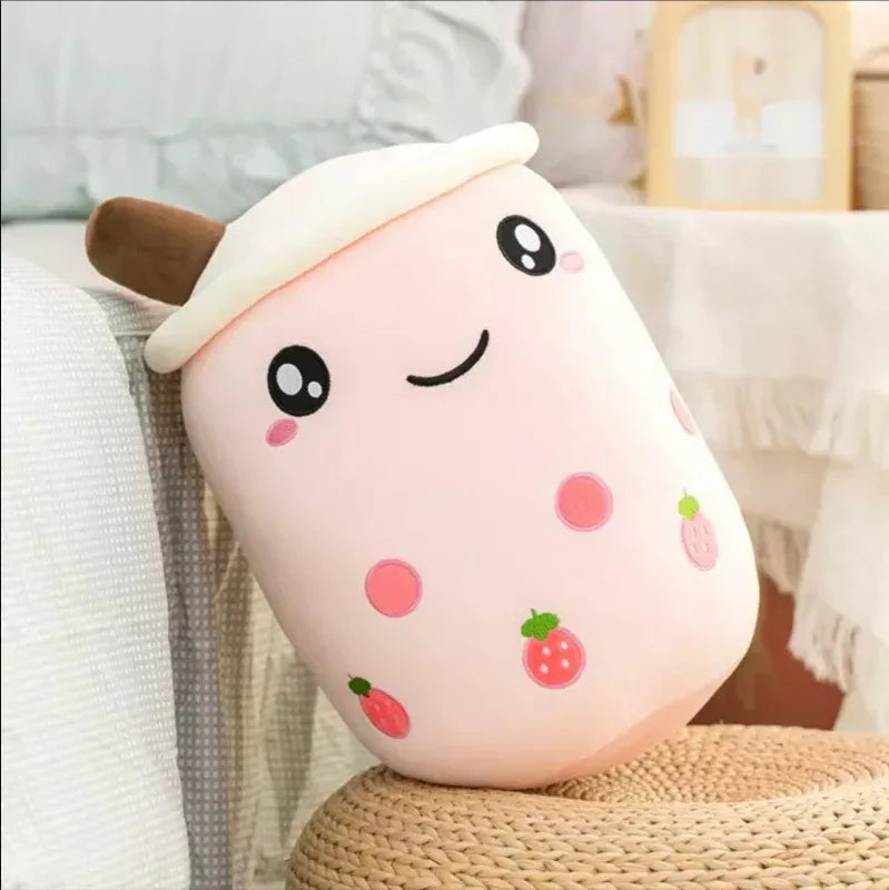 Milk Tea Cup Fruit Strawberry Matcha Plush - Viexta