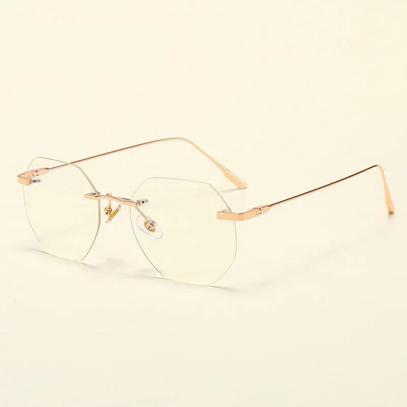 frameless-spectacle-frame-gold - Viexta