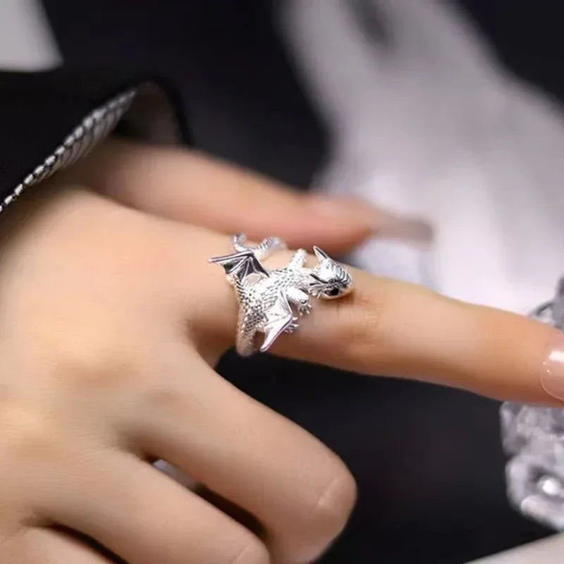Little Flying Dragon Wild Index Finger Ring - Viexta