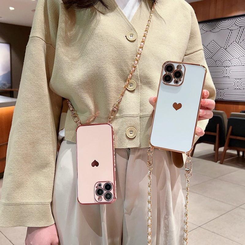 Electroplated Love Lanyard iPhone Case - Viexta