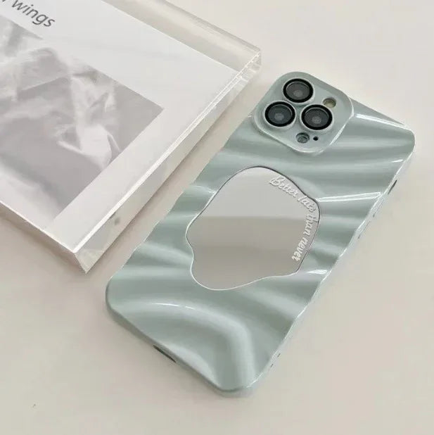wave-pattern-geometric-mirror-huawei-case - Viexta