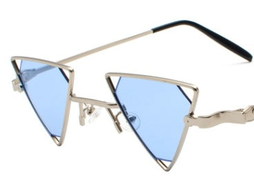 Punk wind triangle hollow sunglasses